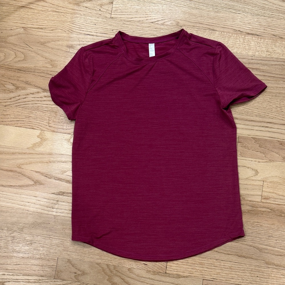 Zella Short Sleeve Tee Burgundy